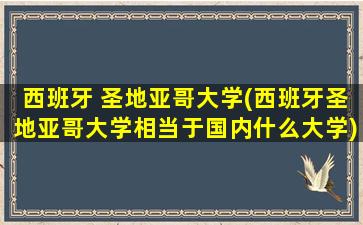 西班牙 圣地亚哥大学(西班牙圣地亚哥大学相当于国内什么大学)